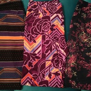 Lot of 3 LulaRoe TC leggings